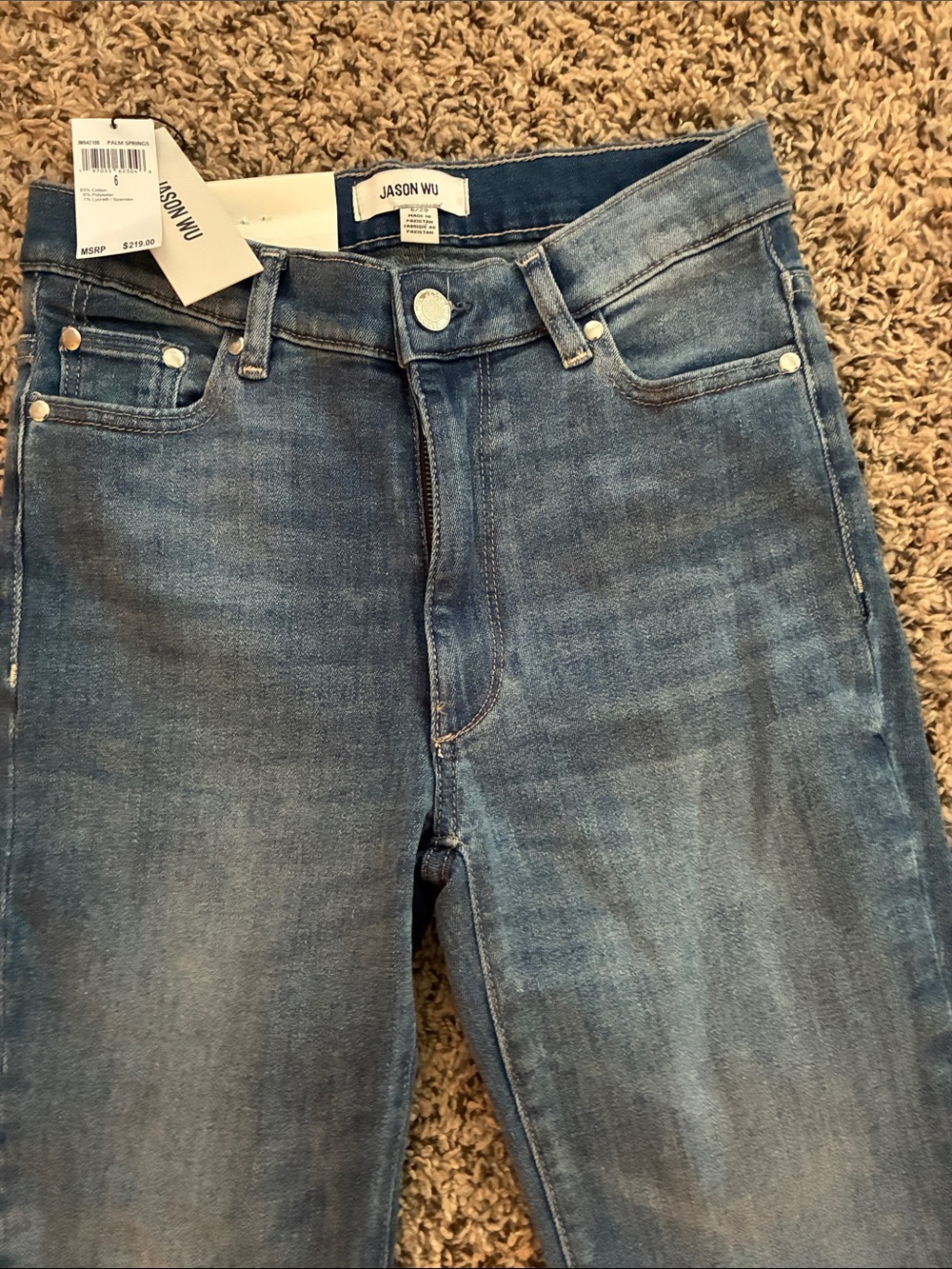 Jason Wu Evie Straight Leg Jeans SZ 6 NWT